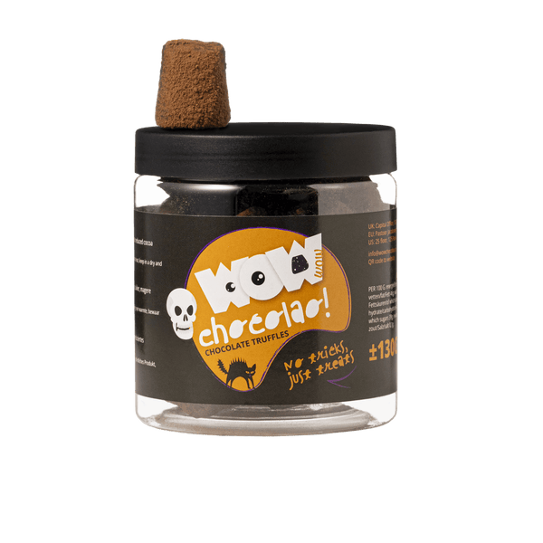 Barattolo regalo di tartufi No Tricks Just Treats da 130 g | Cioccolato di Halloween