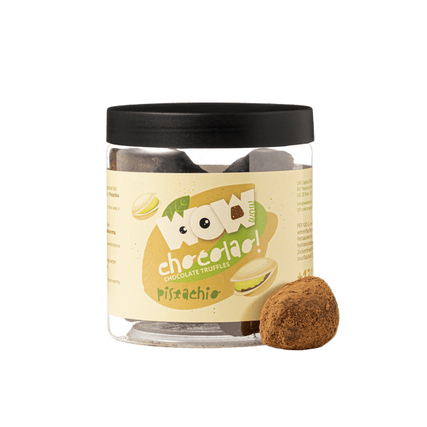 Barattolo regalo di tartufi al cioccolato e pistacchio 130g | Cioccolato gourmet al pistacchio