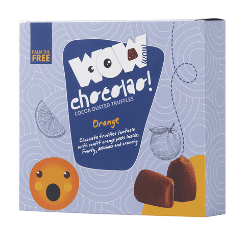 Candied Orange Peel Chocolate Truffles XL Box 250g | Citrus Chocolate - WOW Chocolao!