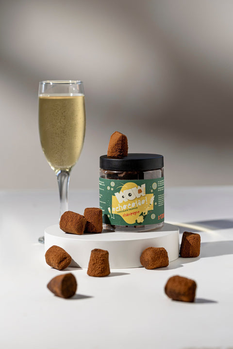 Champagne Chocolate Truffles - Gifting jar 130g - WOW Chocolao!