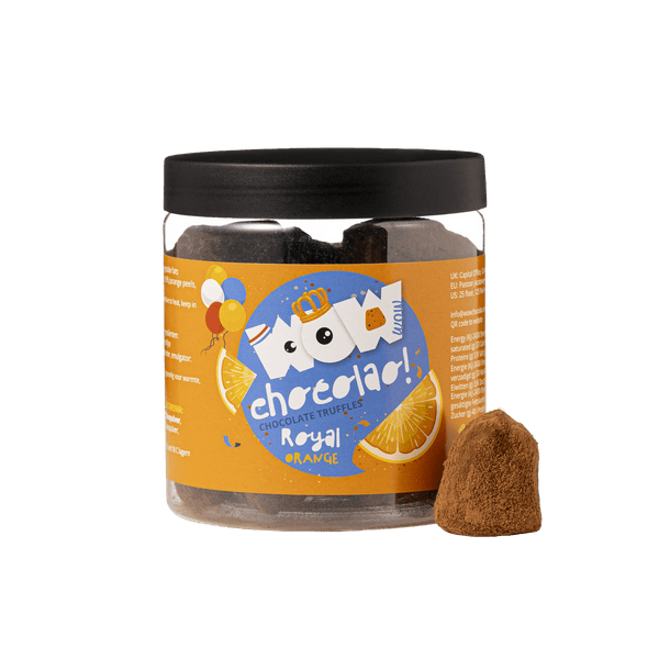 Słoik prezentowy z truflami Confit Orange Kings Day 130g | Czekolada Royal Orange