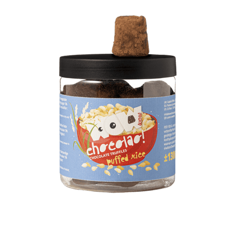 Crispy Rice Chocolate Truffles Gift Jar 130g | Crunchy Chocolate Truffles - WOW Chocolao!
