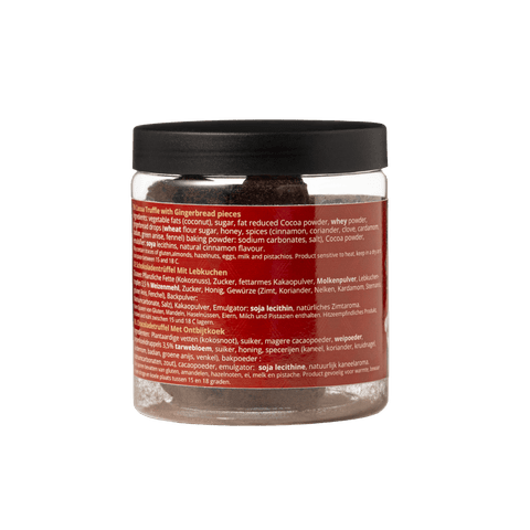 Gingerbread Christmas Truffles Gift Jar 130g | Cozy Holiday Chocolate - WOW Chocolao!