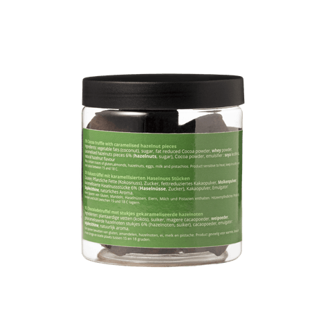 Hazelnut Christmas Truffles Gift Jar 130g | Festive Nut Chocolate - WOW Chocolao!