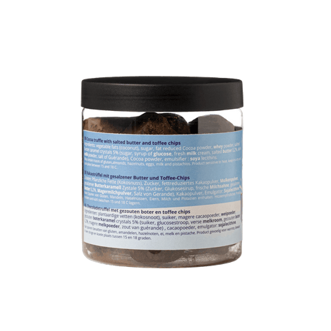 Salted Butter Caramel Christmas Truffles Gift Jar 130g | Festive Caramel Chocolate - WOW Chocolao!