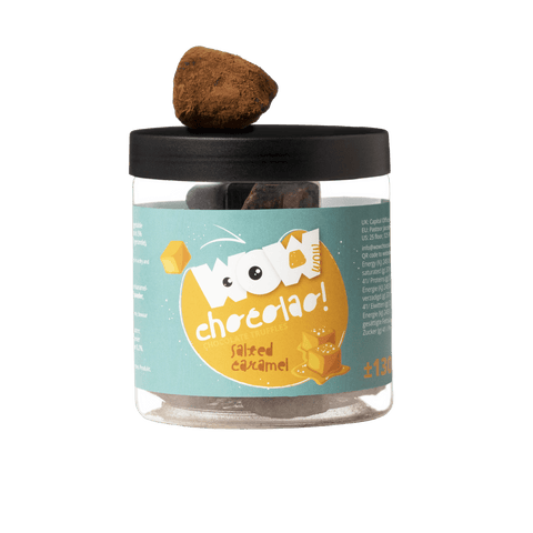 Salted Caramel Chocolate Truffles Gift Jar 130g | Sweet Salty Chocolate - WOW Chocolao!