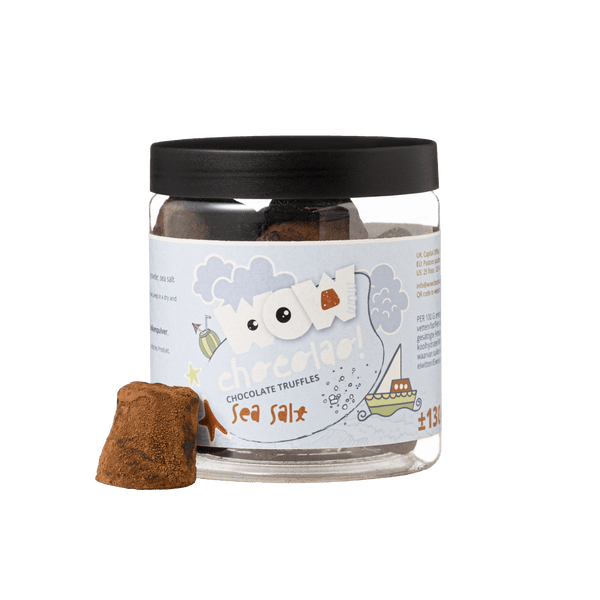 Havsalt sommertrøfler gaveglas 130g | Forfriskende chokolade