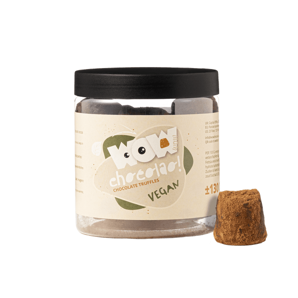 Barattolo regalo di tartufi di cioccolato vegani 130g | Cioccolato senza latticini