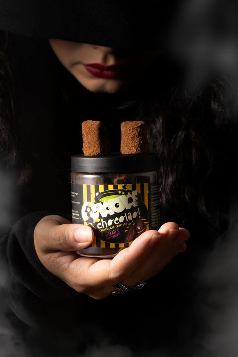 Witch Cauldron Chocolate Truffles Gift Jar 130g | Halloween Chocolate - WOW Chocolao!